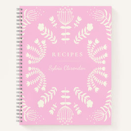 Cuaderno Flores folclóricas danesas receta personalizada ro