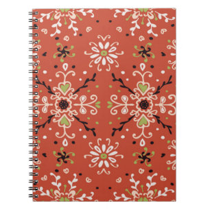Cuaderno Flores folclóricas sin foco, flores folclóricas y