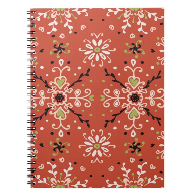 Cuaderno Flores folclóricas sin foco, flores folclóricas y  (Frente)