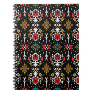 Cuaderno Flores folclóricas sin foco, flores folclóricas y 