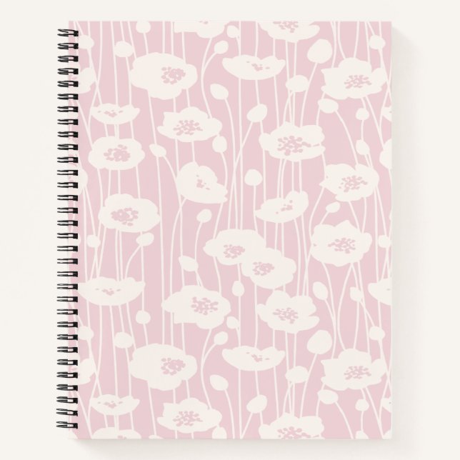 Cuaderno Flores Frescas | Neutro - Rosa Rubor (Anverso)