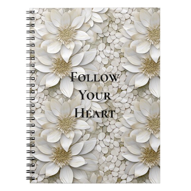 Cuaderno Flores Gold White Lotus (Frente)