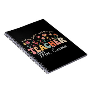 Cuaderno Flores Groovy Personalizadas Regalo Personalizado 