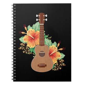 Cuaderno Flores hawaianas Ukulele Guitar Hawaii