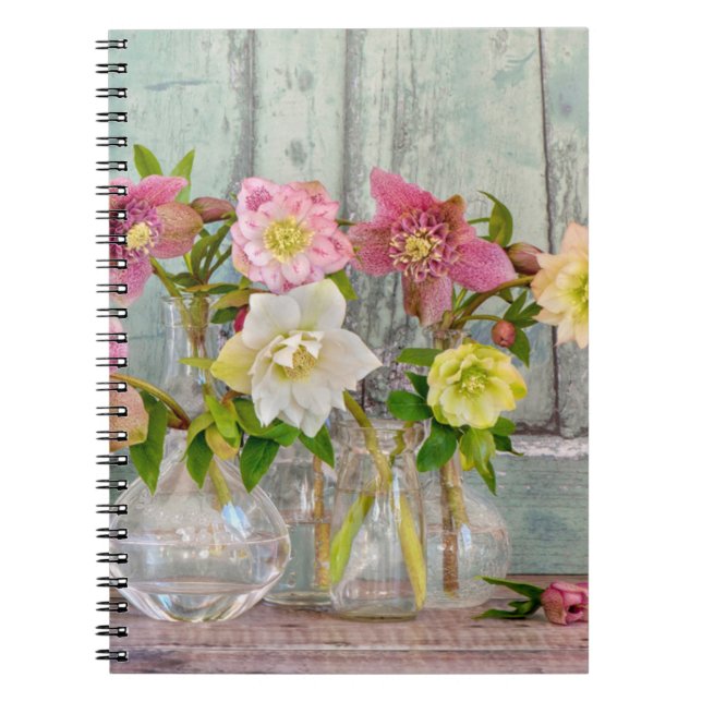 Cuaderno Flores | Hellebores en vasos (Frente)