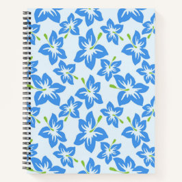 Cuaderno Flores Hibiscus azules