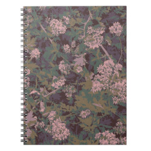 Cuaderno Flores, hojas, y camuflaje