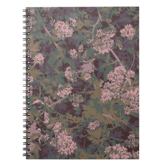 Cuaderno Flores, hojas, y camuflaje (Frente)
