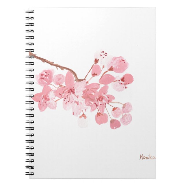 Cuaderno Flores japonesas Sakura en flor de cerezo Asia (Frente)