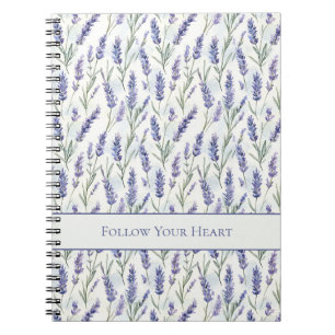Cuaderno Flores Lilas Moradas Románticas y Bonitas