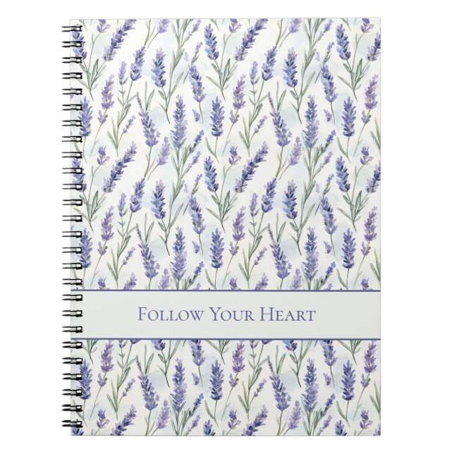 Cuaderno Flores Lilas Moradas Románticas y Bonitas (Frente)