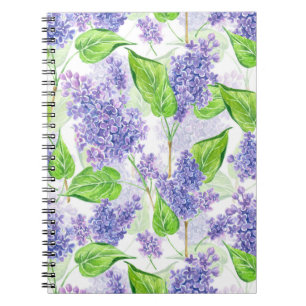 Cuaderno Flores lilicas acuáticas