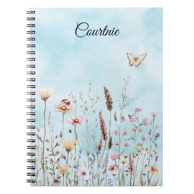 Cuaderno Flores Mariposa Ladybug Meadow (Frente)