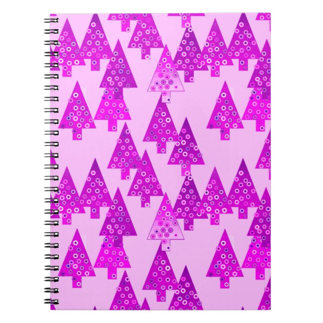 Cuaderno Flores modernas árboles de Navidad - orquídea (Frente)