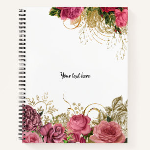 Cuaderno Flores modernas de Moda de vidrio