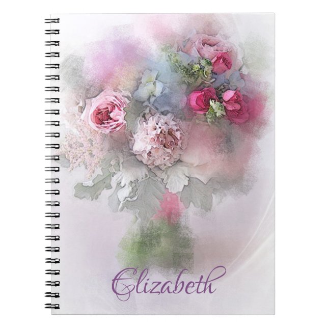Cuaderno Flores modernas y creativas de pintura al óleo (Frente)