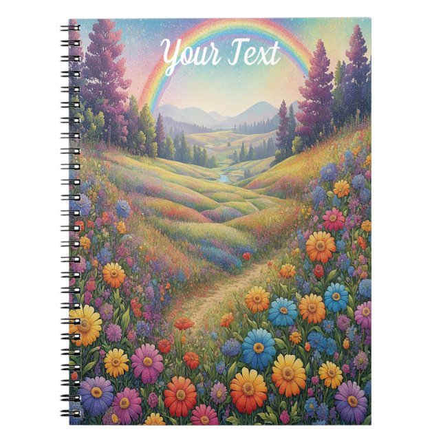 Cuaderno Flores Montañas Arcoíris (Frente)