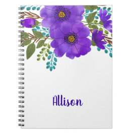 Cuaderno Flores moradas
