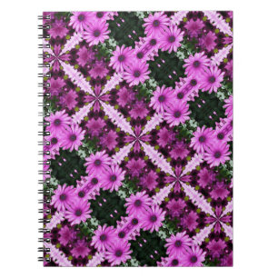 Cuaderno Flores moradas de margarita resumen bloc de notas