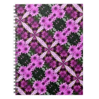 Cuaderno Flores moradas de margarita resumen bloc de notas