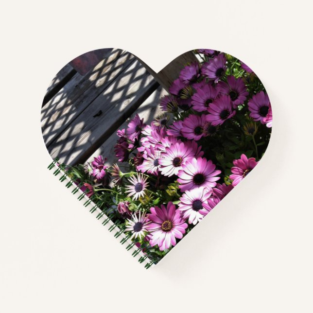 Cuaderno Flores moradas rosadas (Anverso)