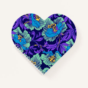 Cuaderno Flores moradas y azules William Morris