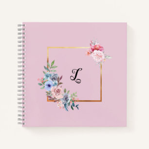 Cuaderno Flores multicolores vintage con personalización de