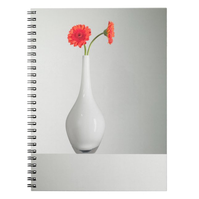 Cuaderno Flores | Naranja Gerbera en Vase (Frente)