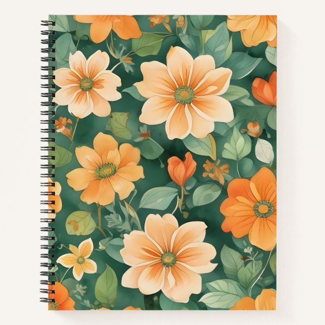 Cuaderno Flores Naranjas (Anverso)