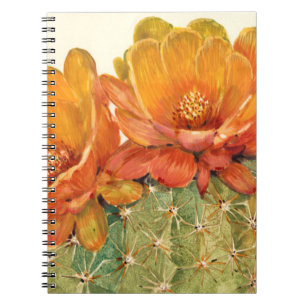Cuaderno Flores Naranjas Cactus