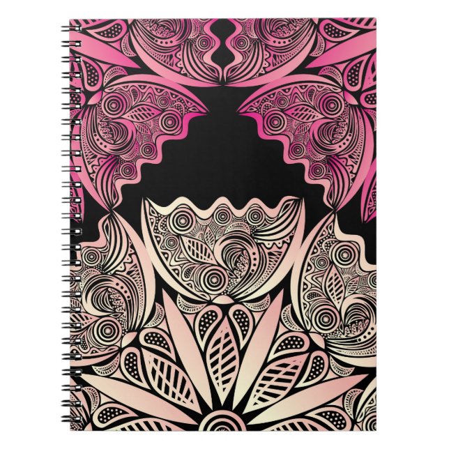 Cuaderno Flores naturales, ilustracion vintage. (Frente)