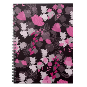 Cuaderno flores negras