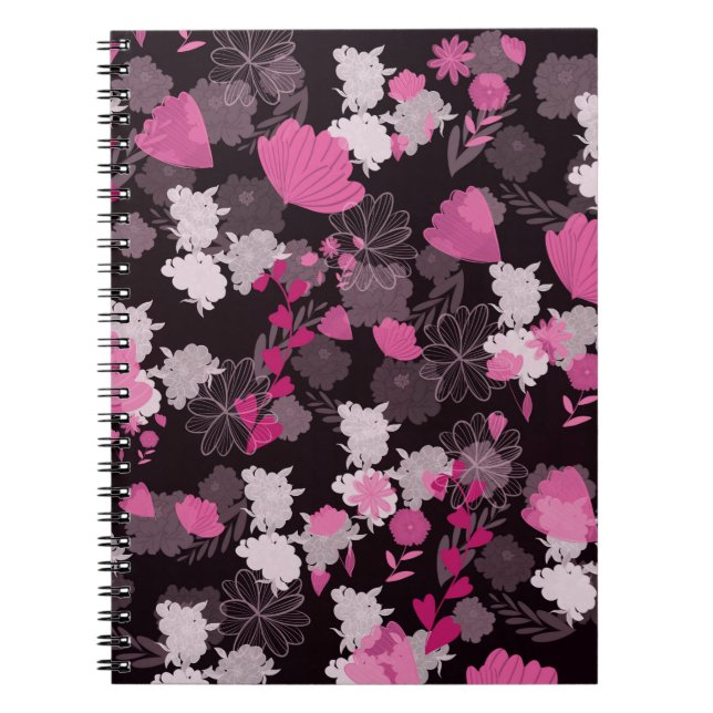 Cuaderno flores negras (Frente)