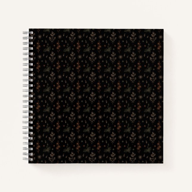 Cuaderno Flores Oscuros  (Anverso)