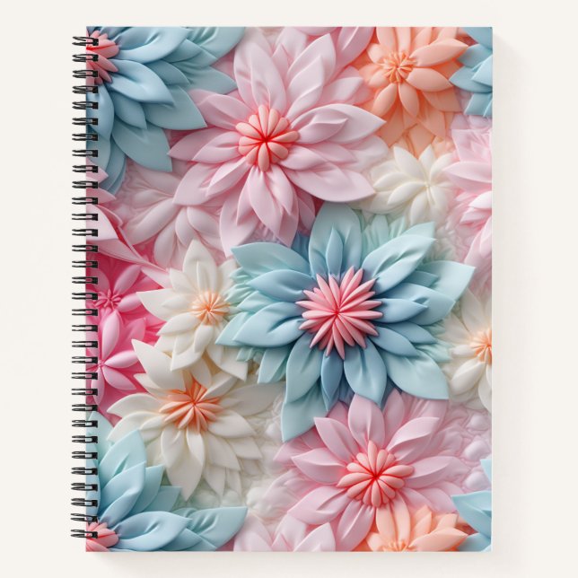 Cuaderno Flores Pastel (Anverso)