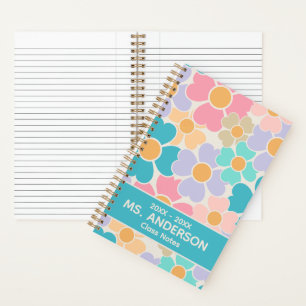 Cuaderno Flores Pastel Año Académico Personalizado