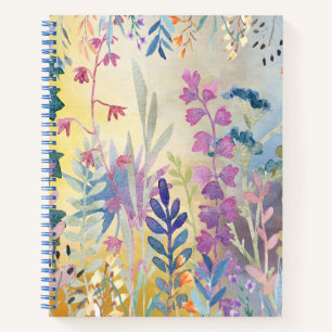 Cuaderno Flores Pastel color rosa morado
