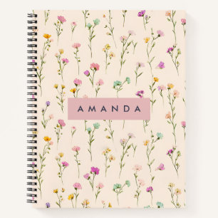 Cuaderno Flores Pastel de Bonito personalizadas