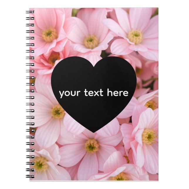 Cuaderno flores personalizadas (Frente)