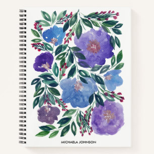 Cuaderno Flores pintadas a mano Bloc de notas