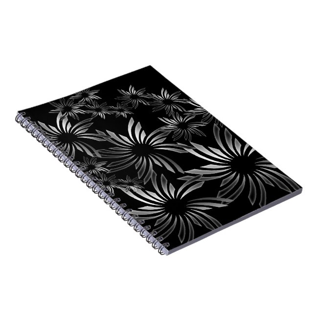 Cuaderno Flores plateadas (Lado Derecho)