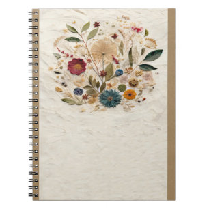 Cuaderno Flores Prensadas de Prensa de Jardín Caprichoso Bo