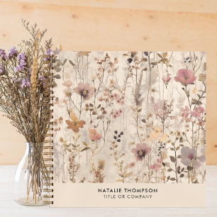 Cuaderno Flores Presionadas Cottagecore Flores silvestres B
