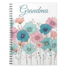 Cuaderno Flores primaverales vintage para abuela