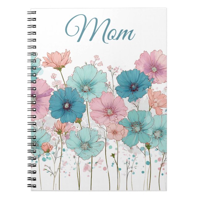 Cuaderno Flores primaverales vintage para mamá (Frente)