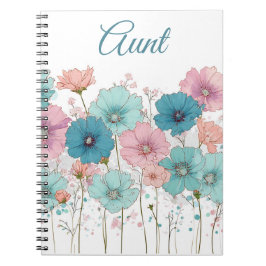 Cuaderno Flores primaverales vintage para tía