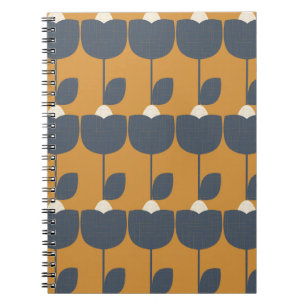 Cuaderno Flores Retro Modernas: Geométricas Escandinavas.