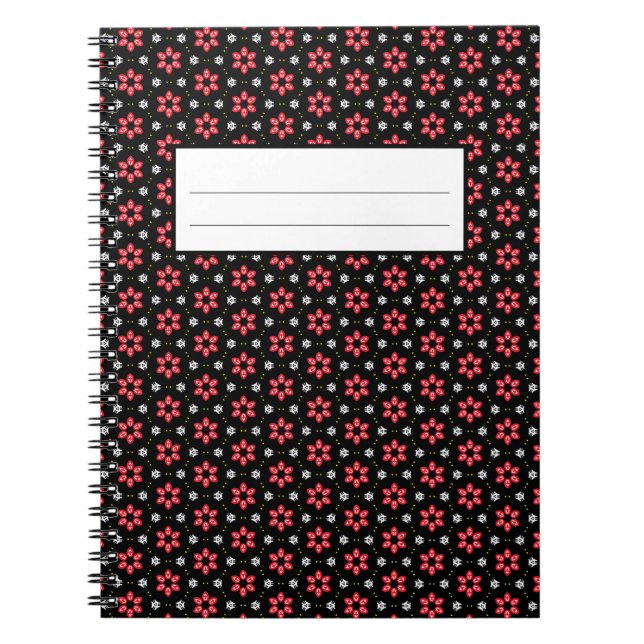 Cuaderno Flores rojas (Frente)