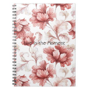 Cuaderno Flores Rojas Bastante Elegantes