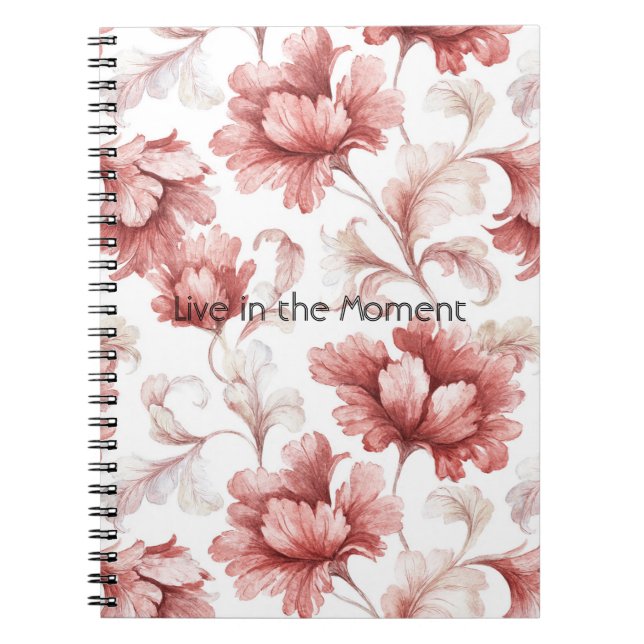 Cuaderno Flores Rojas Bastante Elegantes (Frente)